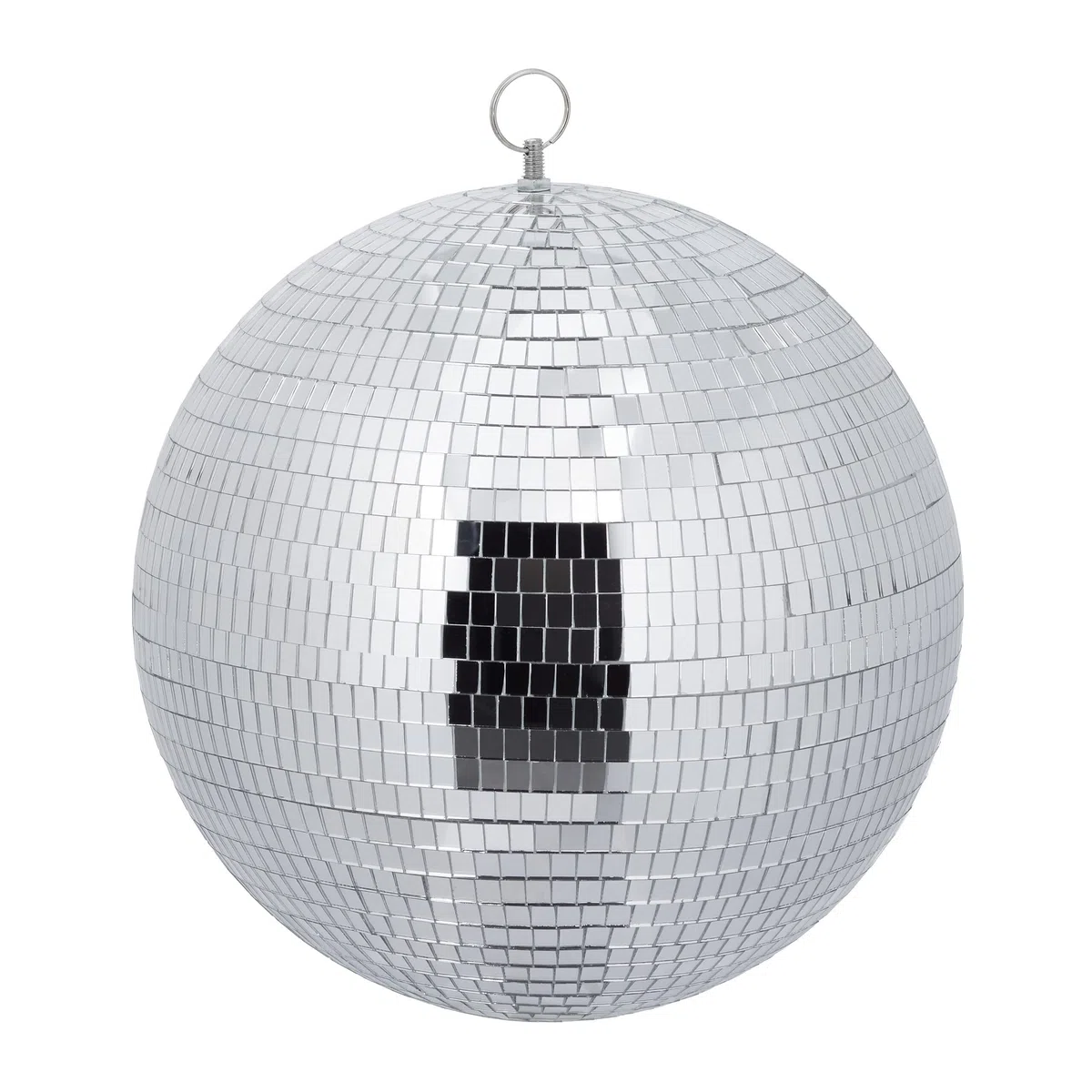 Relaxdays Palla da Discoteca Strobosferica, Ø 30 cm, Mirror Disco Ball, Strobosfera a Specchio, Party Gadget, Argentato