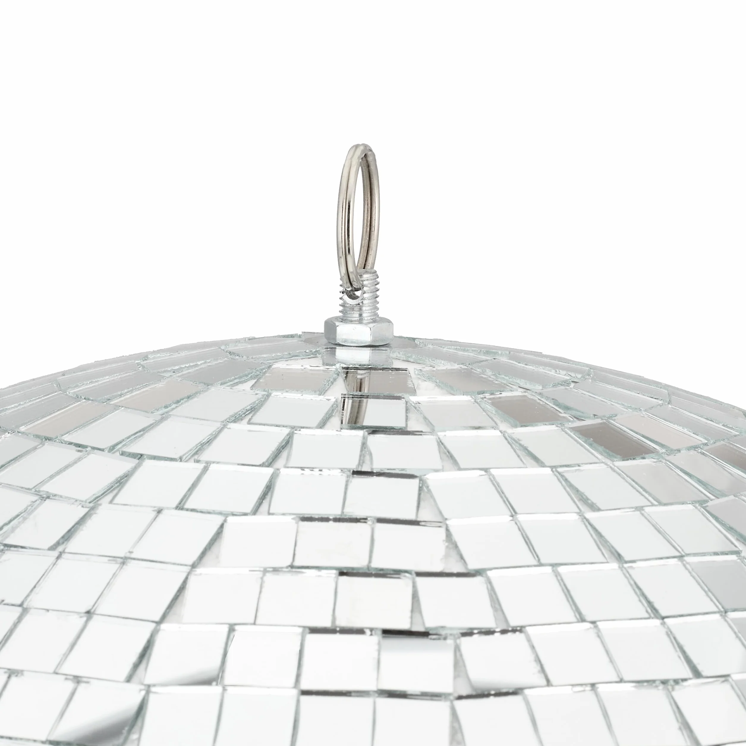 Relaxdays Palla da Discoteca Strobosferica, Ø 50 cm, Mirror Disco Ball, Strobosfera a Specchio, Party Gadget, Argentato