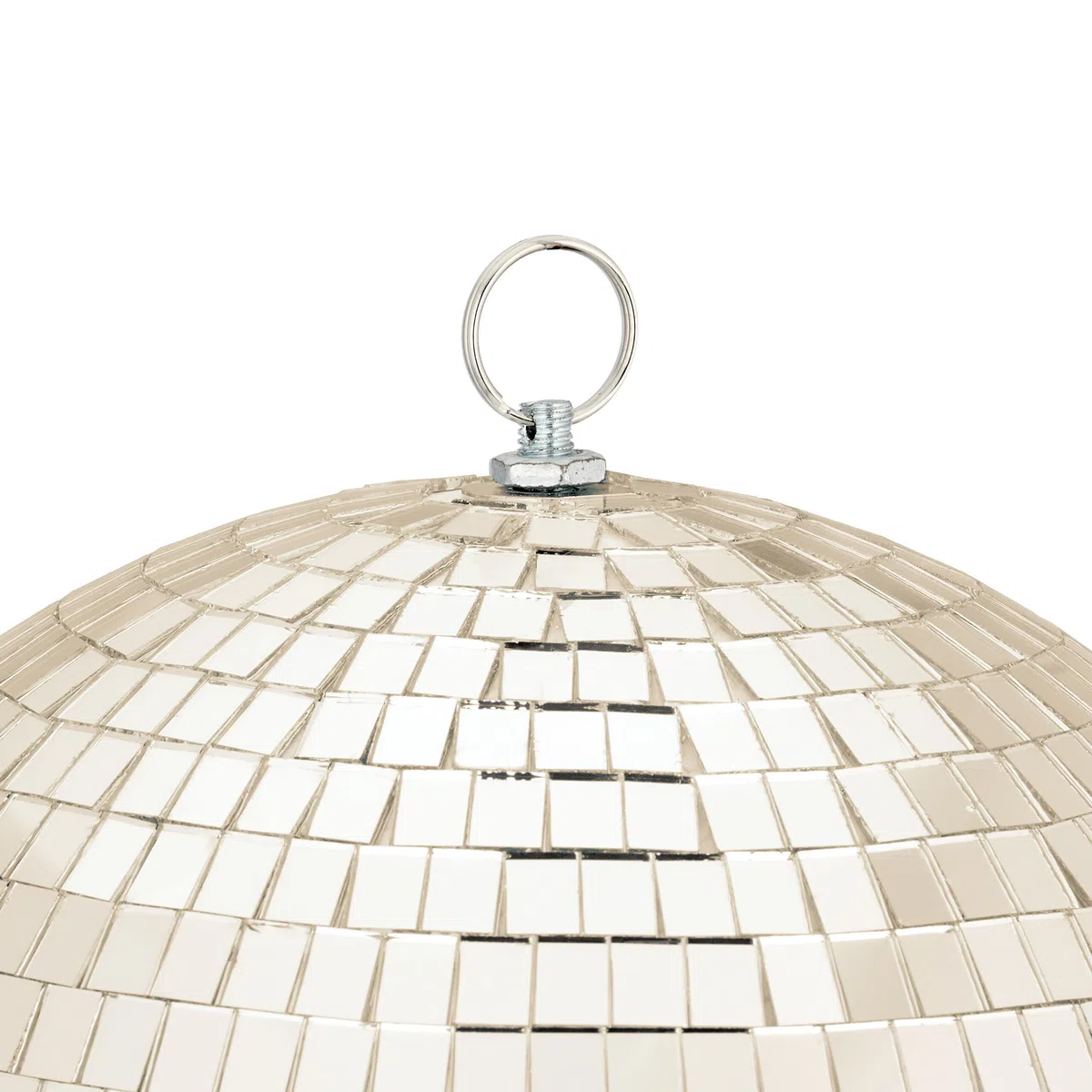 Relaxdays Palla a Specchio Disco Ball Ø 25 cm Decorativa da Appendere per Feste Champagner