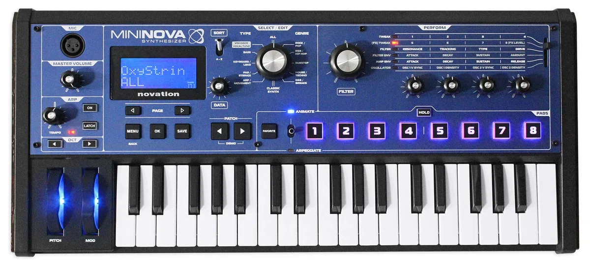 Novation MiniNova Synthesizer with UltraNova Sound Engine 37 Keys