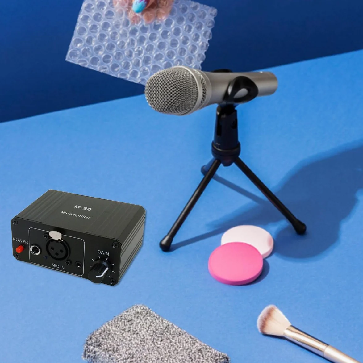 Preamplificatore Per Microfono, Amplificatore Per Microfono Ad Alto Guadagno Da 48 V Con Alimentazione Phantom E Uscita XLR