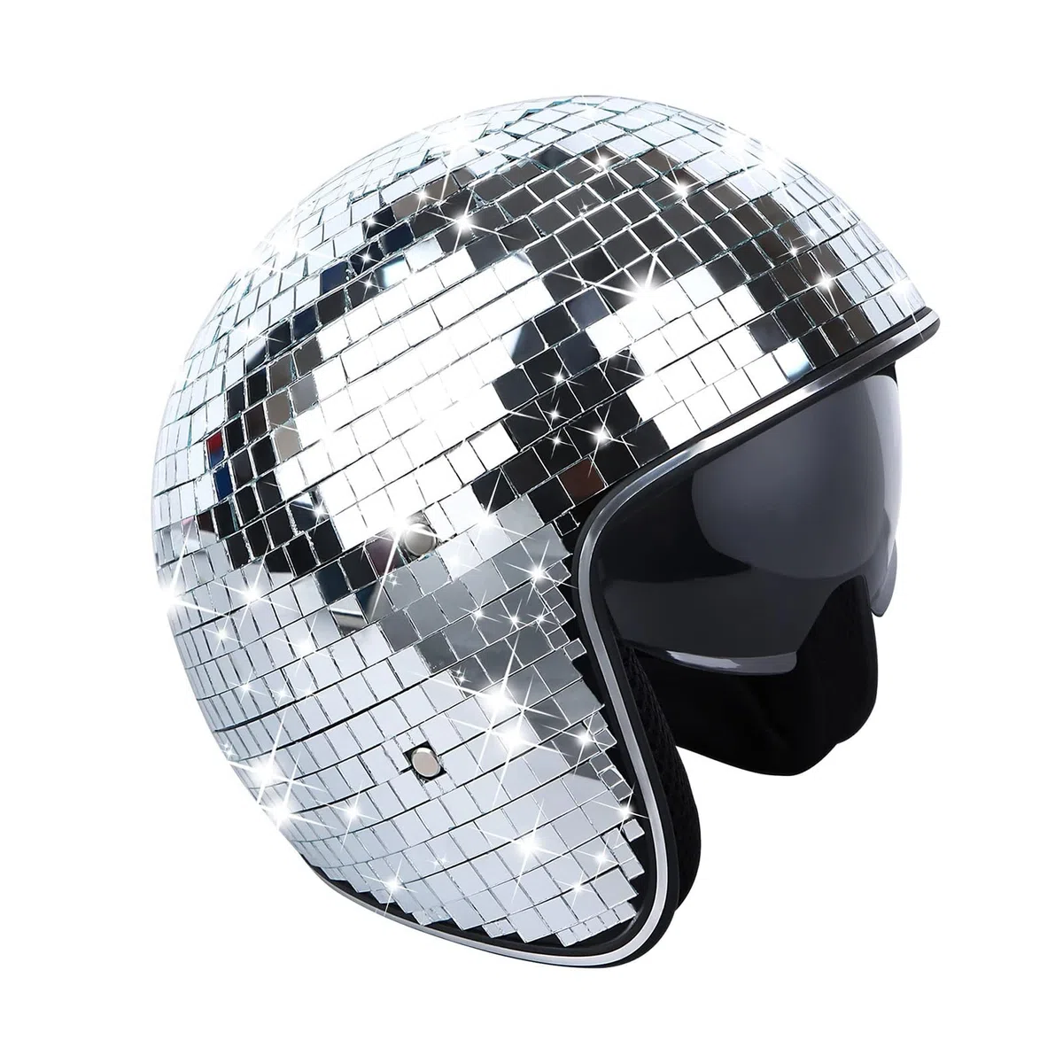 Cappello Ball Disco, cappello a specchio da discoteca, caschi da Discoteca Vetro Specchio Glitterato, Splendidi caschi per DJ,Festa, Danza, Discoteca