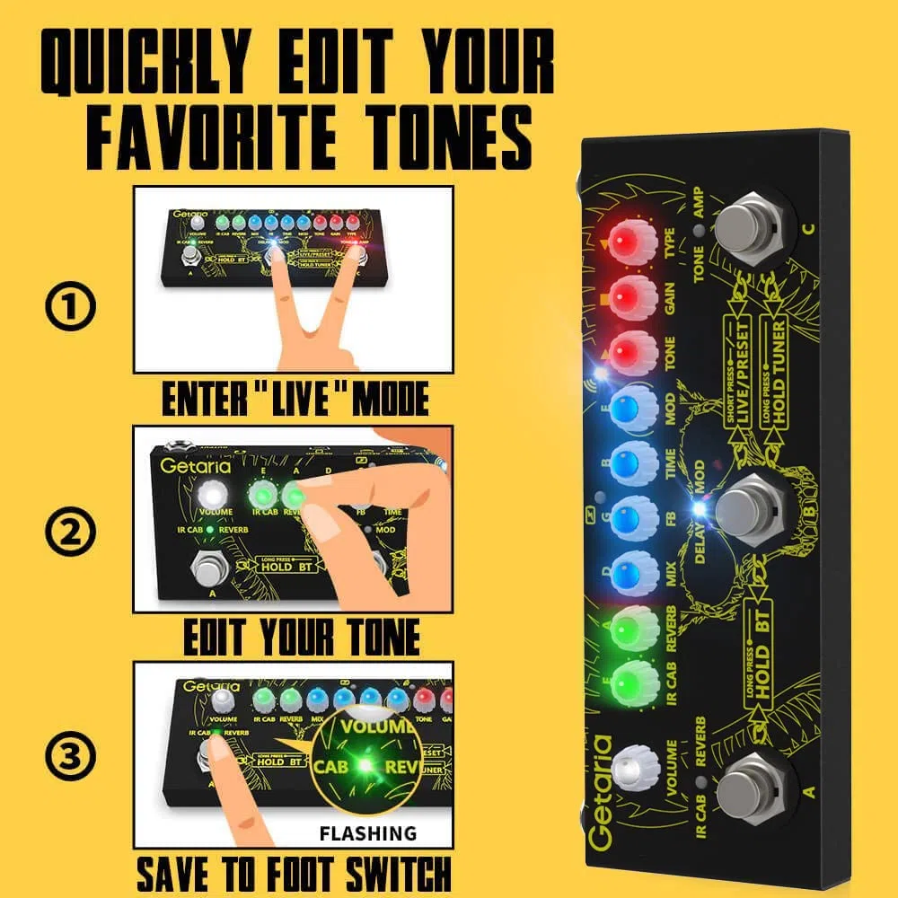 Pedale Effetti per Chitarra con Processore Multi-Effetti Portatile