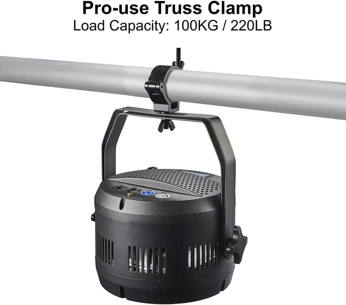 12 Ganci Professionali in Alluminio Nero per Truss 48-52mm - Attacco Rapido per Luci Palco, Eventi e DJ