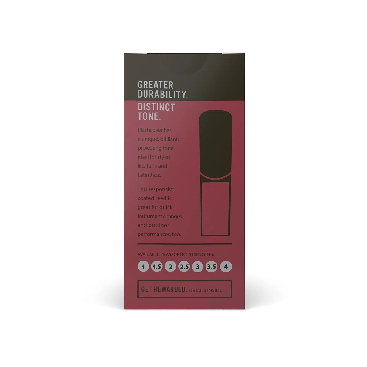 D’Addario Woodwinds - Plasticover Ance Sax Contralto - Alto Saxophone Reeds - Strength 2.5-5-Pacchetto