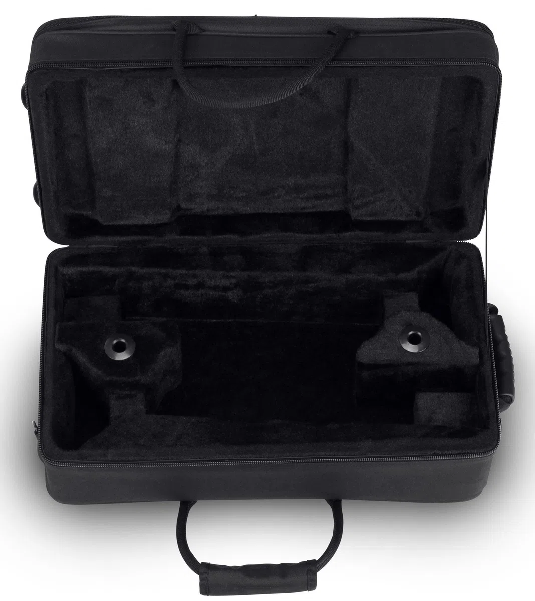 Classic Cantabile TRB-2 Custodia per 2 Trombe (Light-case per trombe jazz/valvole a pompa, ampie tasche esterne, funzione zaino) nero
