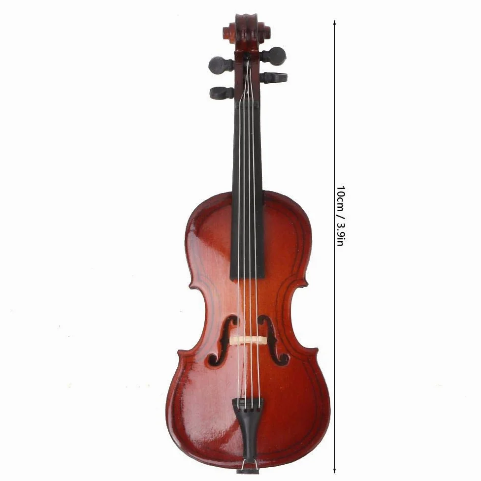Modello di Violoncello in Miniatura da 10 cm, Modello di Strumento per Violoncello in Legno Mini Carino per Idee di Ornamenti per Mensole da Scrivania