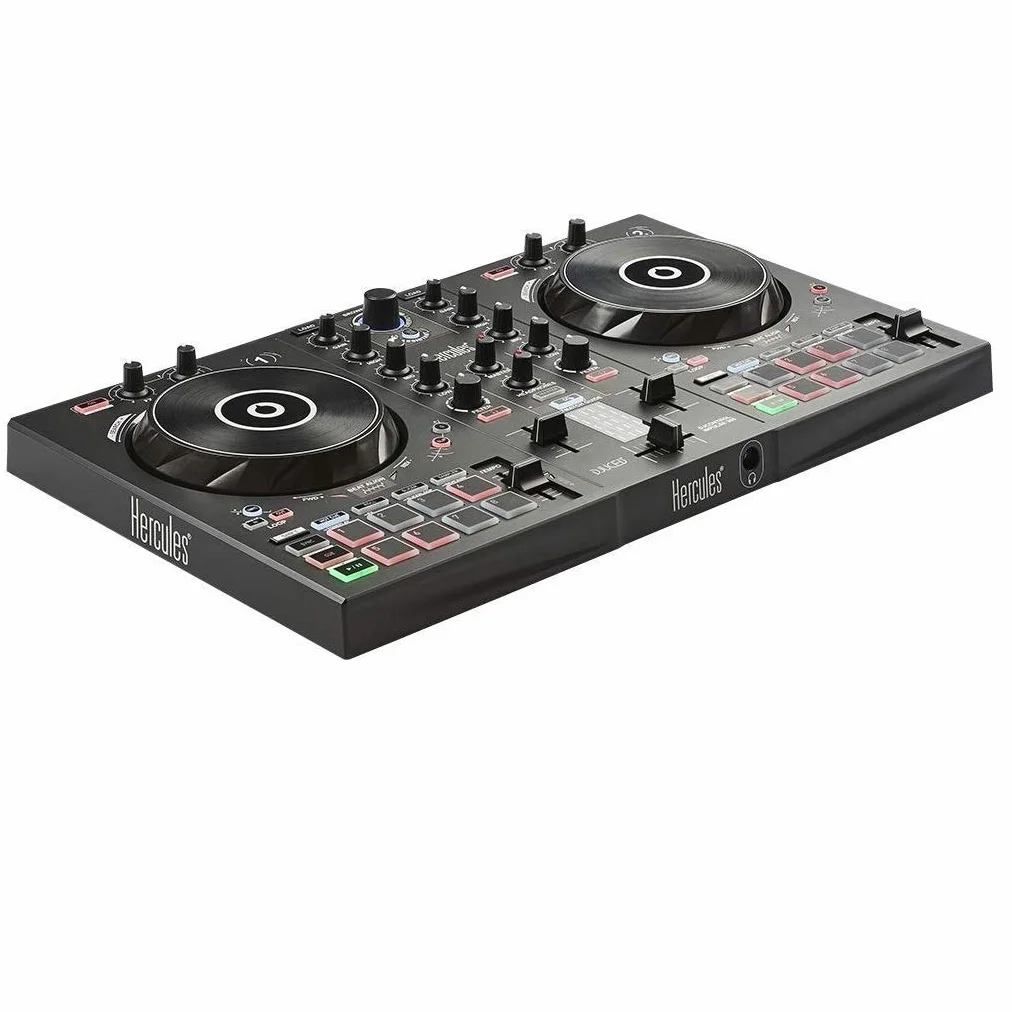 Hercules DJControl Inpulse 300 - Controller per DJ con USB - 2 tracce con 16 pad e scheda audio - Software e tutorial inclusi