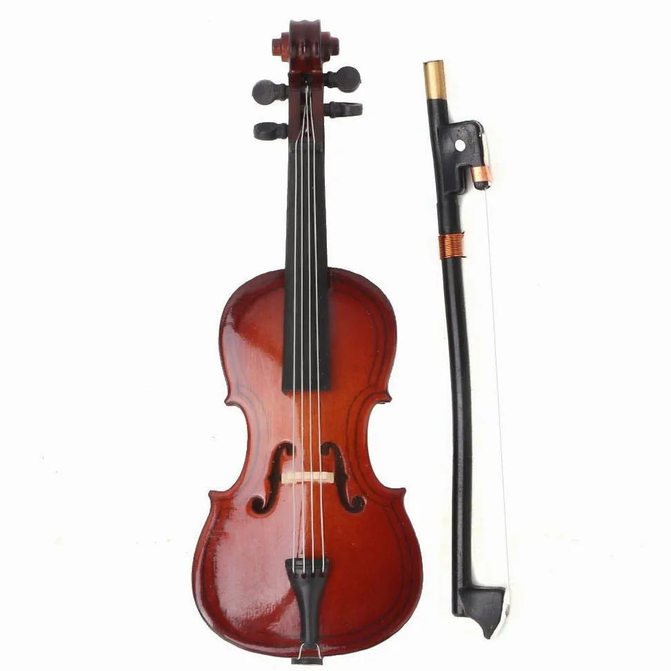 Modello di Violoncello in Miniatura da 10 cm, Modello di Strumento per Violoncello in Legno Mini Carino per Idee di Ornamenti per Mensole da Scrivania
