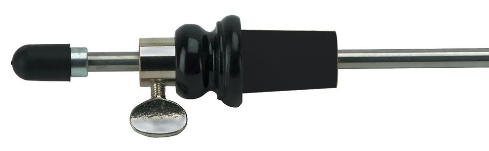 GEWA 413638 Puntale per violoncello standard, puntale per violoncello, cono 23,5/25,5 mm, asta in metallo Ø 10 mm, lunghezza 52 cm, bulbo in ebano
