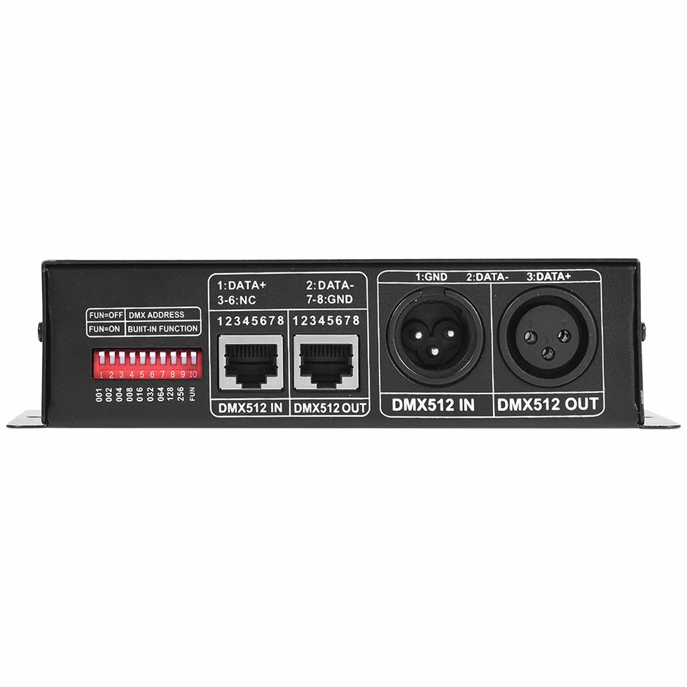 Dioche DMX Controller 3 Canali LED 5V ~ 24V DC Digital Display Decoder Dimming Driver DMX 512 4A 3 Canali Decoder Modulo Controller per LED RGB lampada palcoscenico