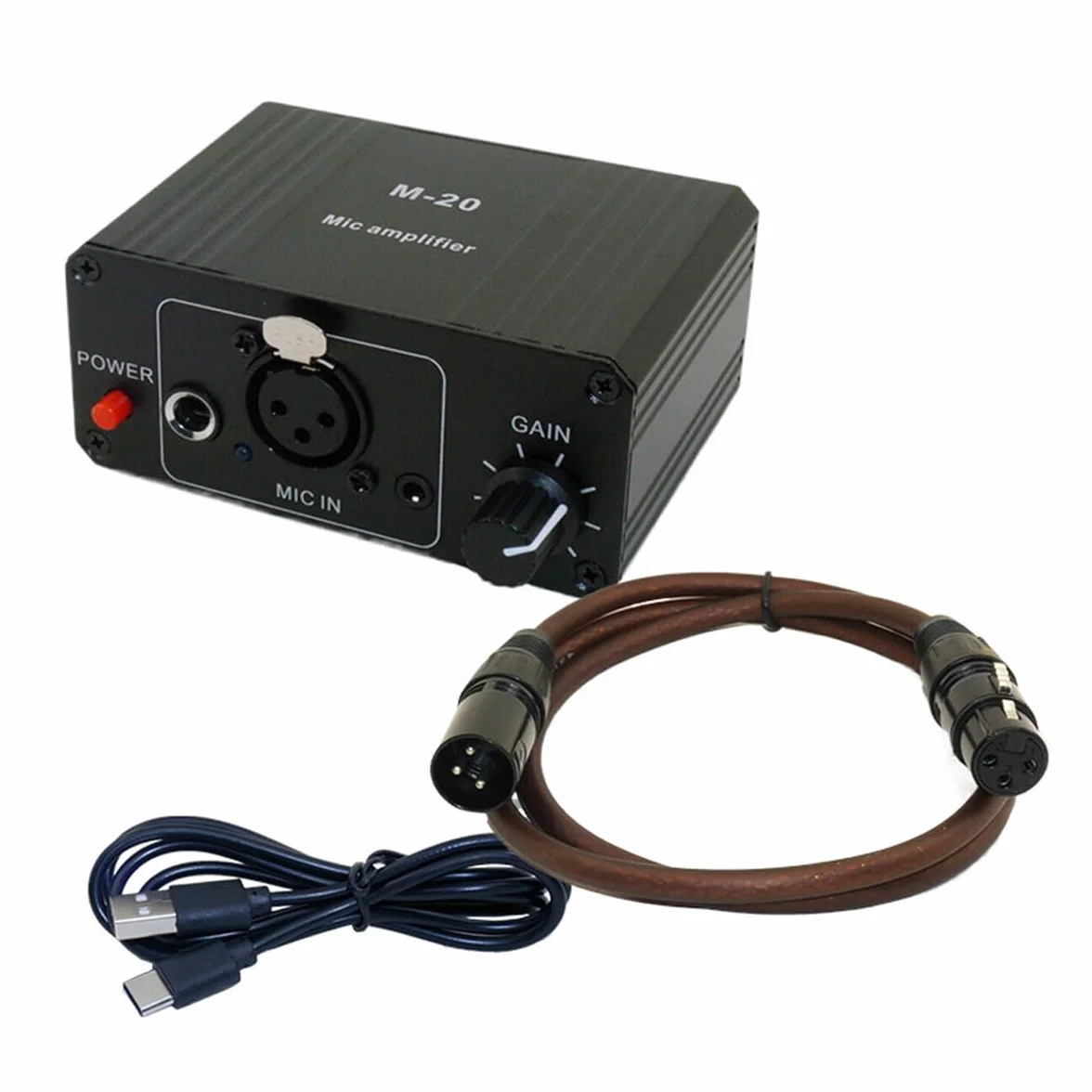 Preamplificatore Per Microfono, Amplificatore Per Microfono Ad Alto Guadagno Da 48 V Con Alimentazione Phantom E Uscita XLR
