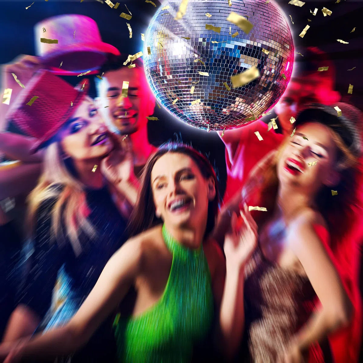 Relaxdays Palla a Specchio Disco Ball Ø 25 cm Decorativa da Appendere per Feste Champagner