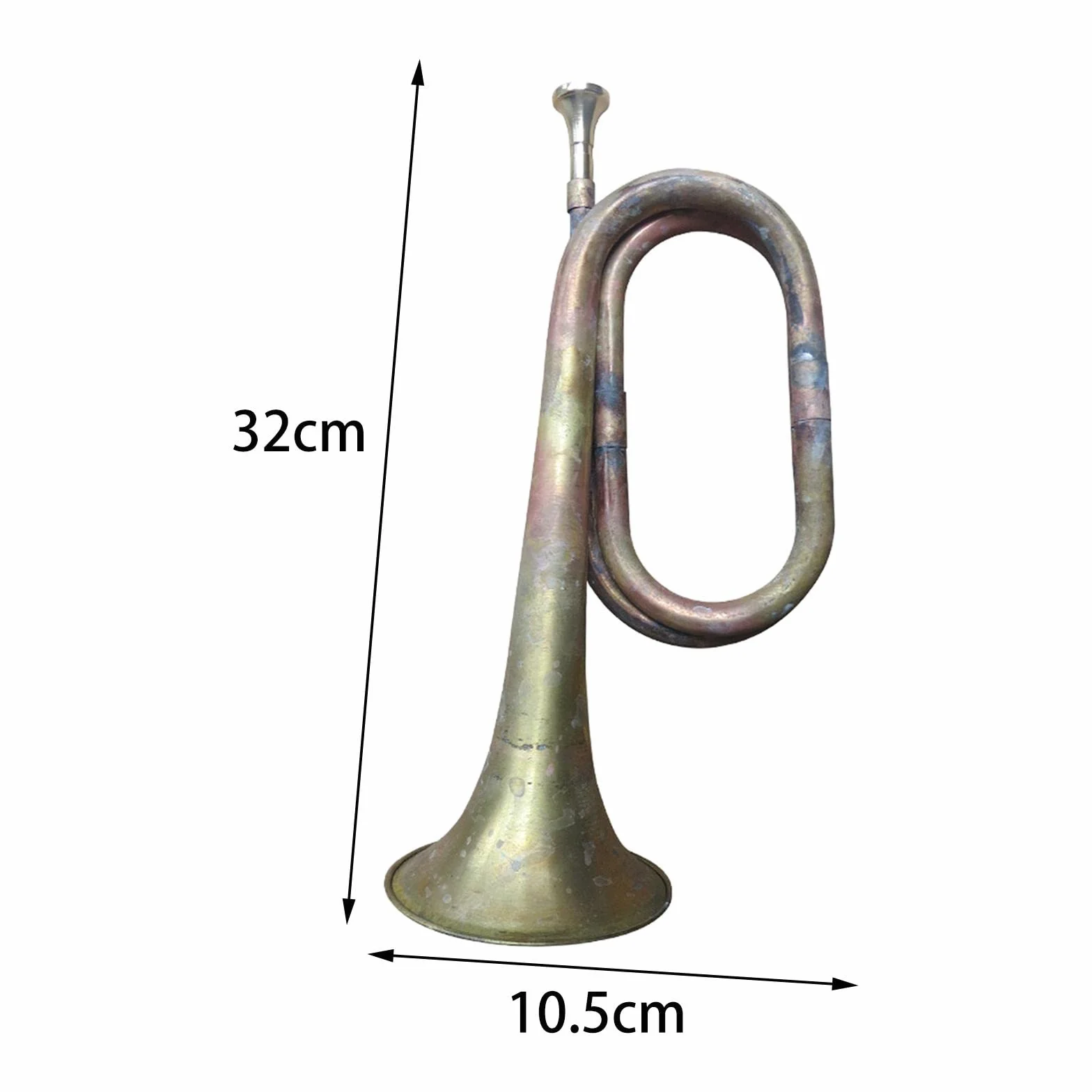 Tromba da marcia per tromba di cavalleria, stile classico retrò, tromba in rame massiccio e ottone, tromba che soffia per orchestra di bande