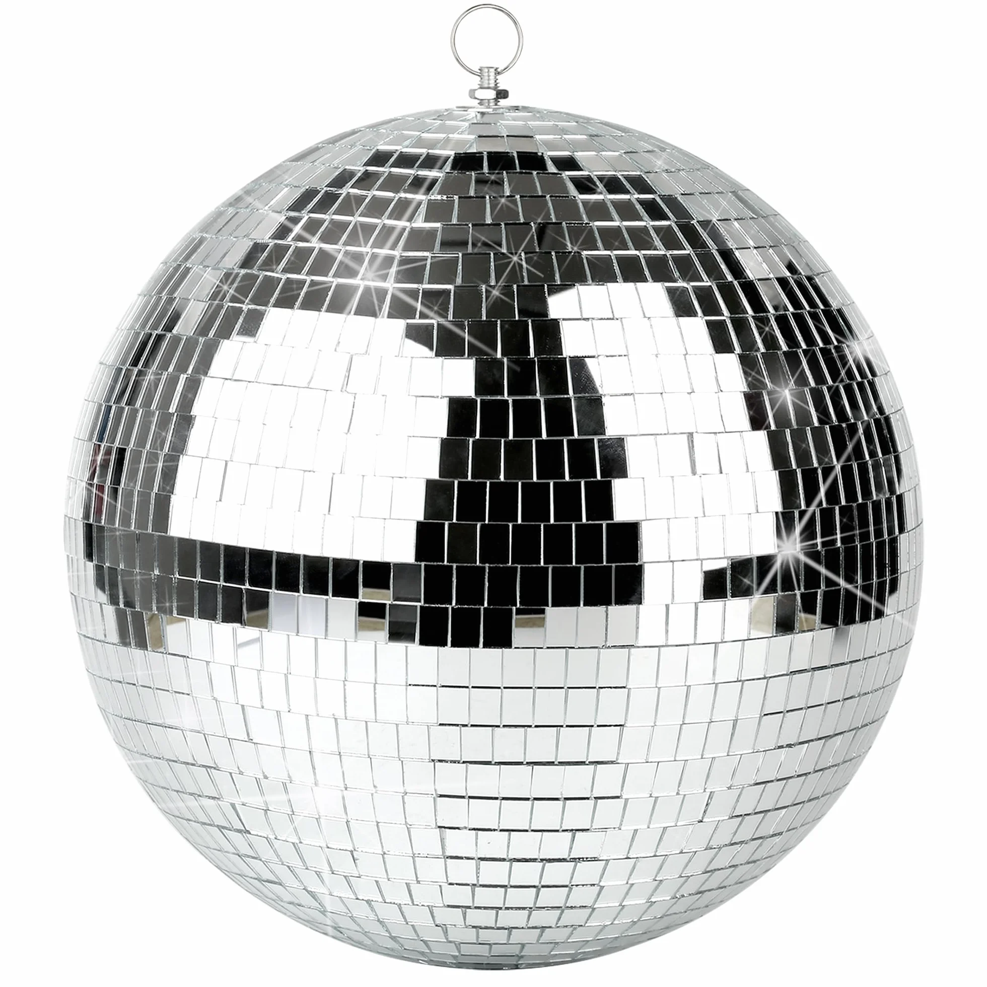 Sfera Specchiata da Disco - Sfera da Disco Specchio da 30 cm, Ideale per DJ, Discoteca, Festa, Matrimonio, Decorazione Domestica e Scena dal Vivo con Anello di Sospensione per Facile Installazione