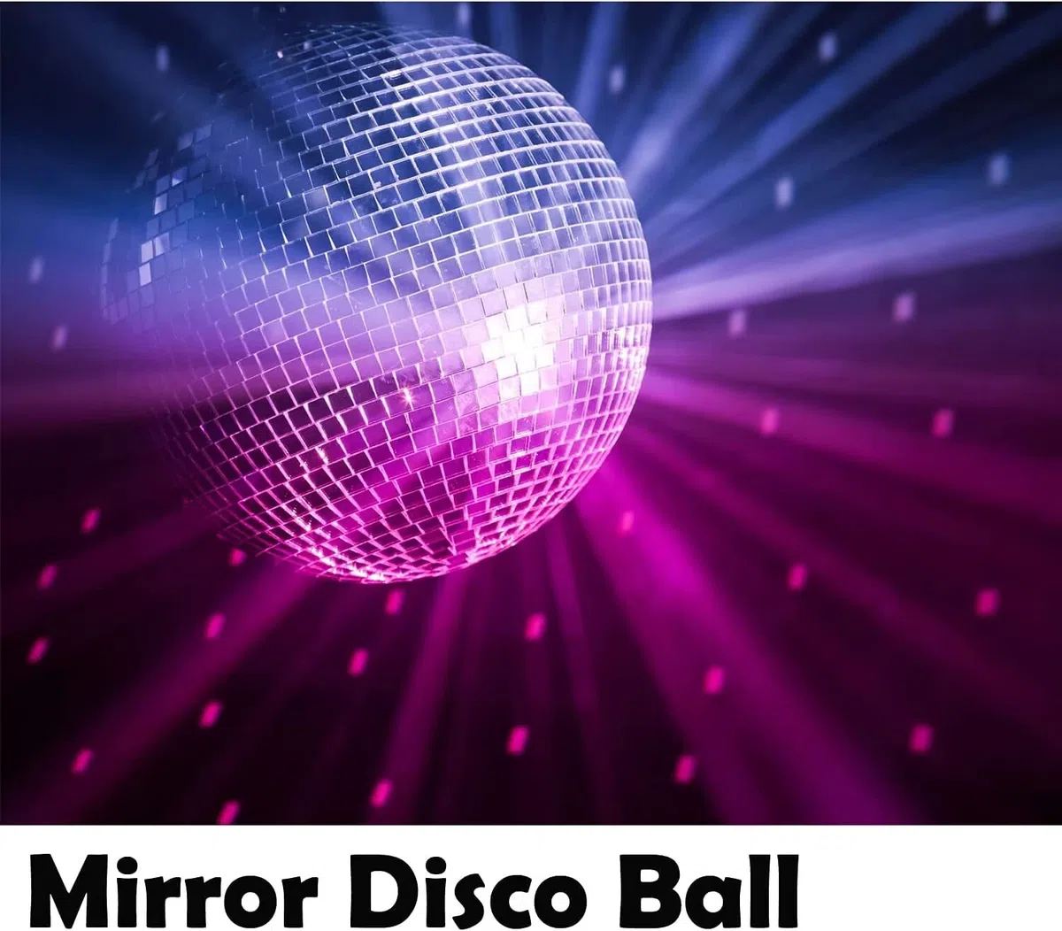 Sfera da discoteca, 25 cm, ideale per feste o DJ effetto luce Natale (25 cm, argento)