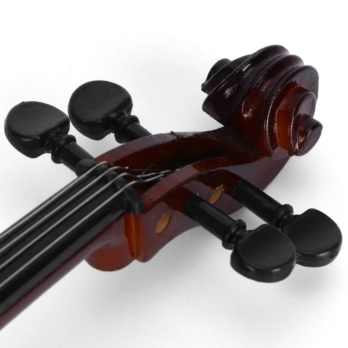 Violoncello in miniatura modello di strumento musicale, mini strumento musicale in tiglio modello di casa delle bambole in miniatura con supporto, arco e custodia, squisita fattura e aspetto