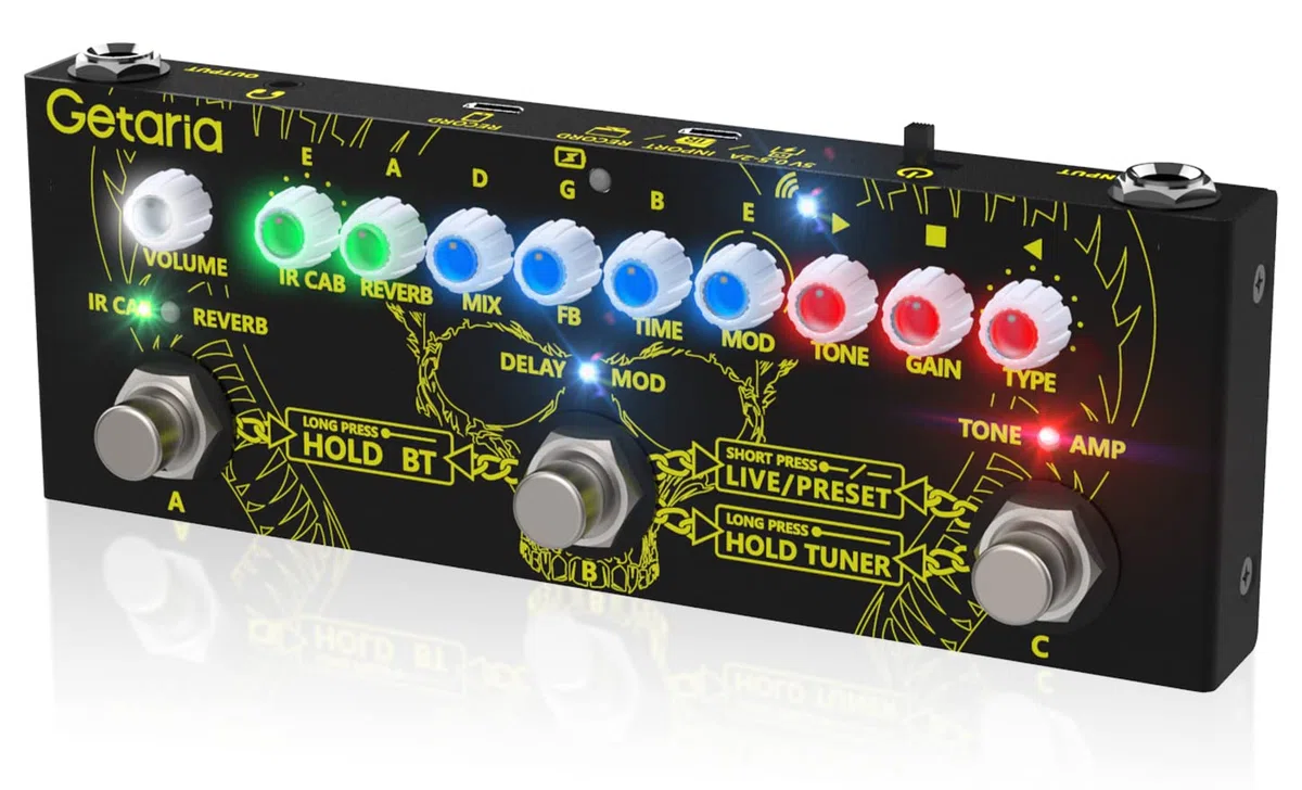 Pedale Effetti per Chitarra con Processore Multi-Effetti Portatile
