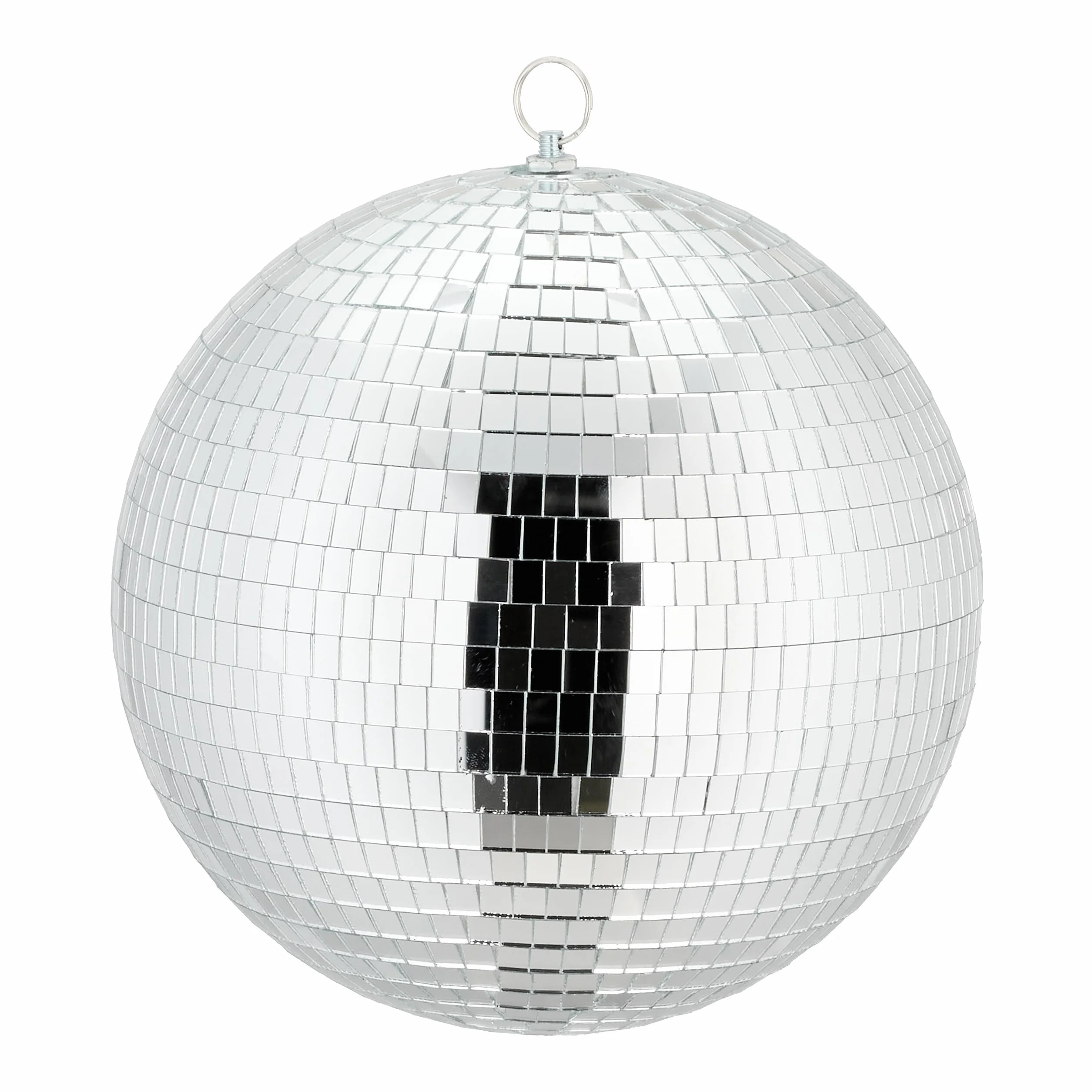 Relaxdays Palla da Discoteca Strobosferica, Ø 25 cm, Mirror Disco Ball, Strobosfera a Specchio, Party Gadget, Argentato