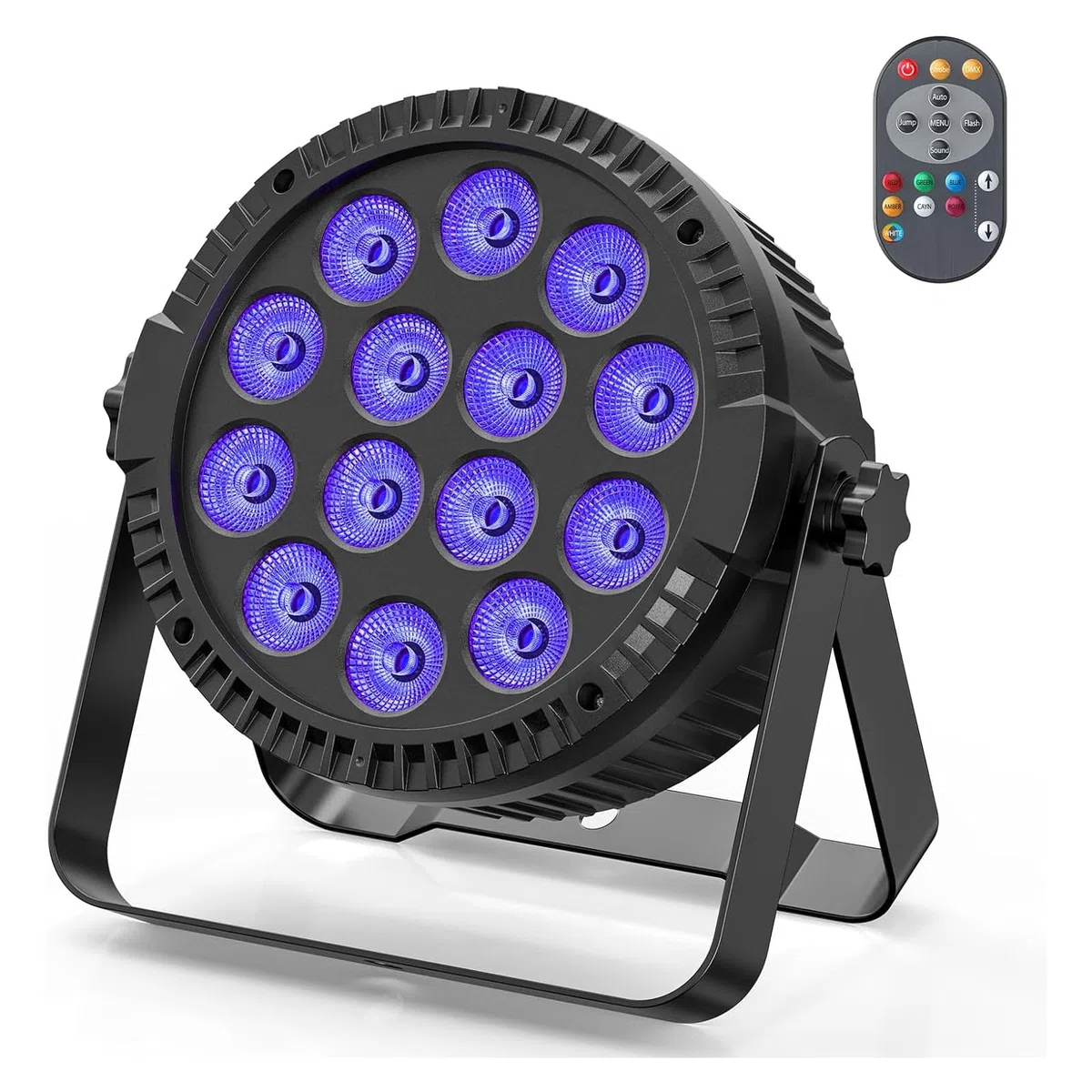 HOLDLAMP 14 x 6 RGBW LED Par Luce da palcoscenico con telecomando e attivazione del suono, DMX 4/8 CH LED Par Faro per DJ Bar KTV Disco Compleanno Festa