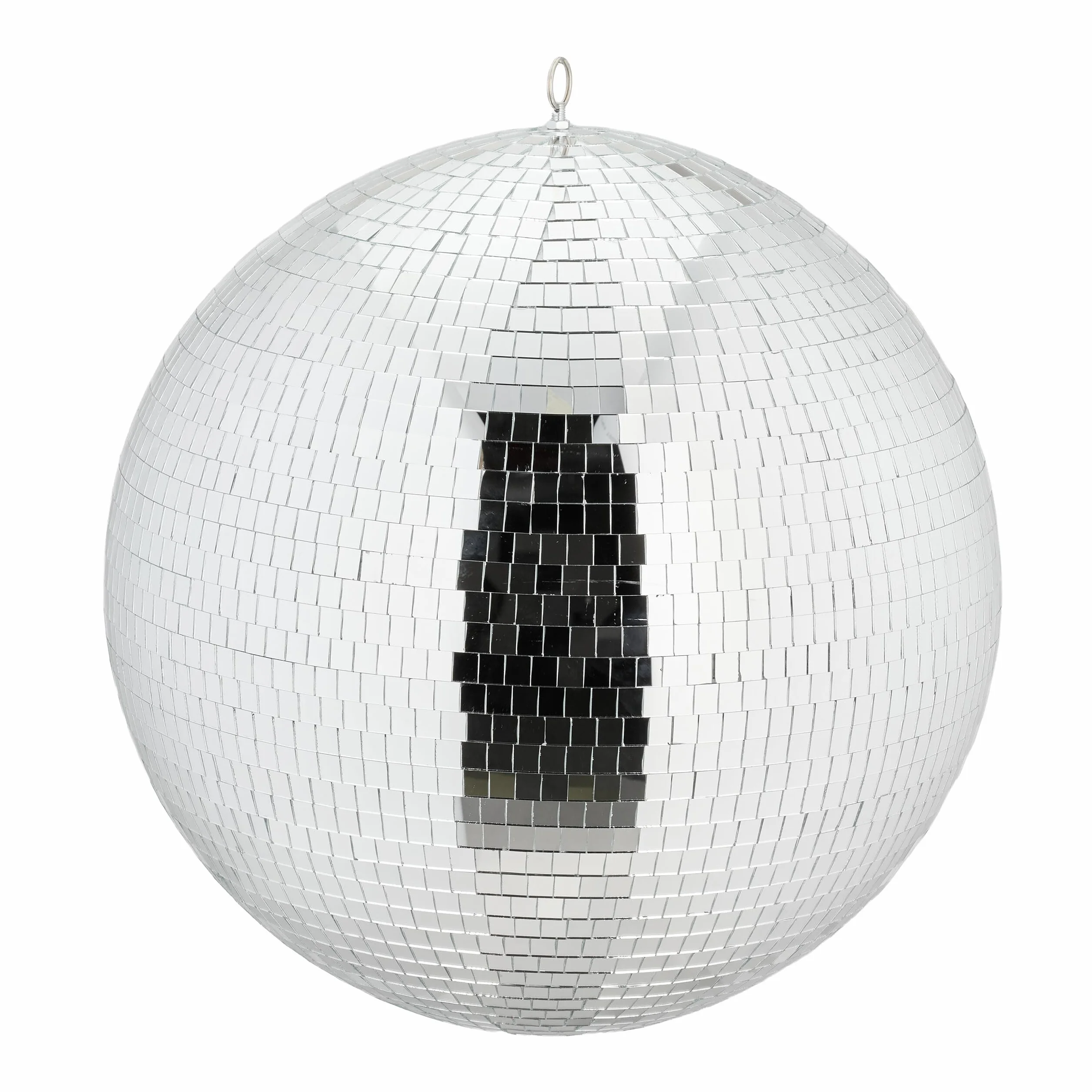 Relaxdays Palla da Discoteca Strobosferica, Ø 50 cm, Mirror Disco Ball, Strobosfera a Specchio, Party Gadget, Argentato
