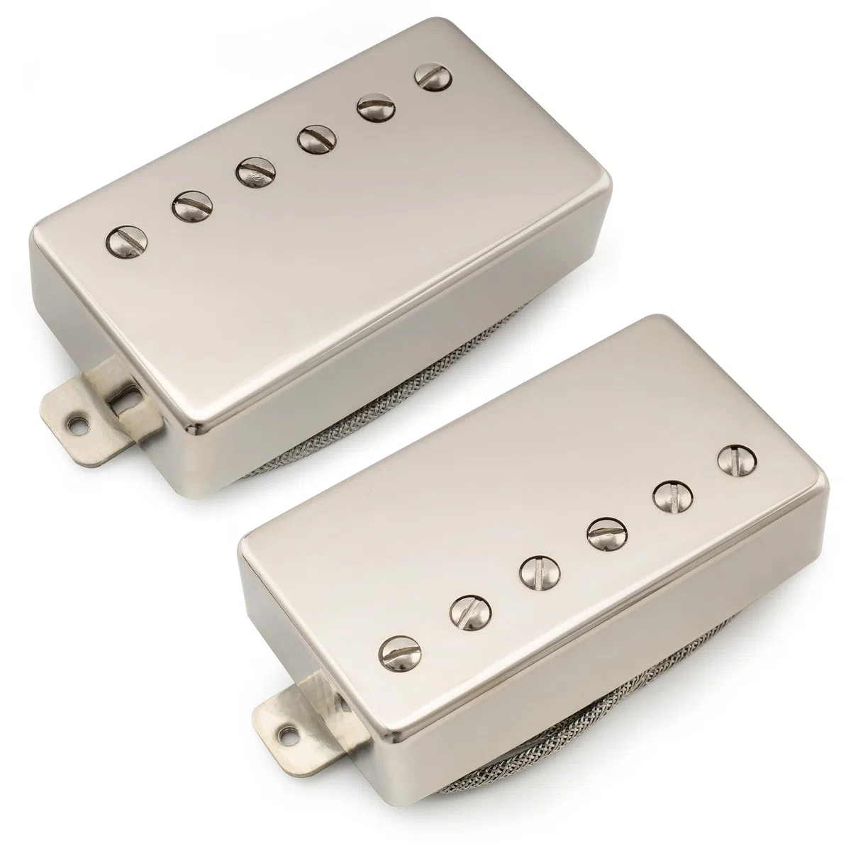 Musiclily Pro LP-CBLA Alnico 5 Pickup Humbucker Copertura Manico Ponte Set 7,8K/8,8K per Chitarra Elettrica tipo LP, Nickel