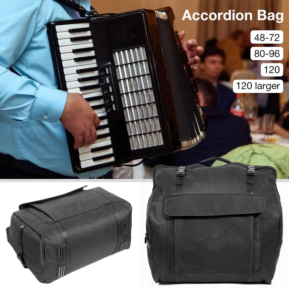 Custodia morbida – Custodia impermeabile con cinghie regolabili, interno shock | Custodia protettiva per chitarristi, bassi e ingegneri sonori, 80-96 Accordion Bag, vedi descrizione, Vedi descrizione