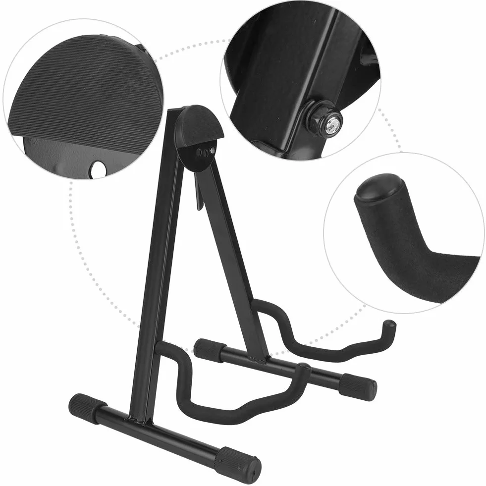 Supporto per violoncello in metallo, supporto per violoncello piegato in materiale metallico robusto e conveniente per pad in schiuma per la casa per le chiese