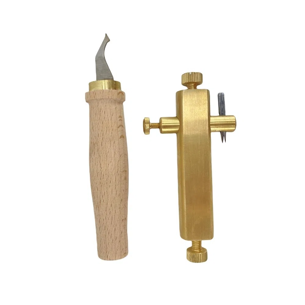 Yinfente 1 set di strumenti in ottone intarsiato scanalato intagliatore coltello liutaio strumenti per fare violino viola