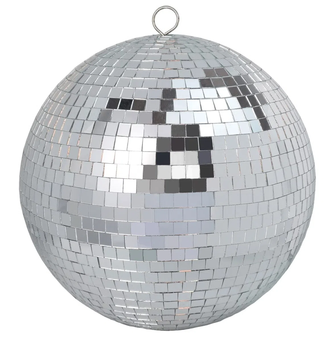 Sfera da discoteca, 25 cm, ideale per feste o DJ effetto luce Natale (25 cm, argento)