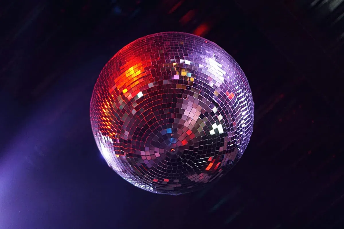 Sfera da discoteca, 25 cm, ideale per feste o DJ effetto luce Natale (25 cm, argento)