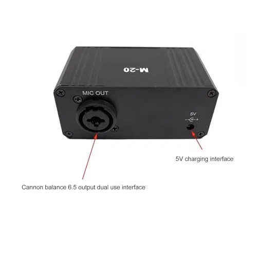 Preamplificatore Microfonico, Amplificatore Guadagno Microfono 48V Ad Alto Guadagno, Preamplificatore Microfonico con Uscita XLR con Alimentazione Phantom a Basso Rumore, per