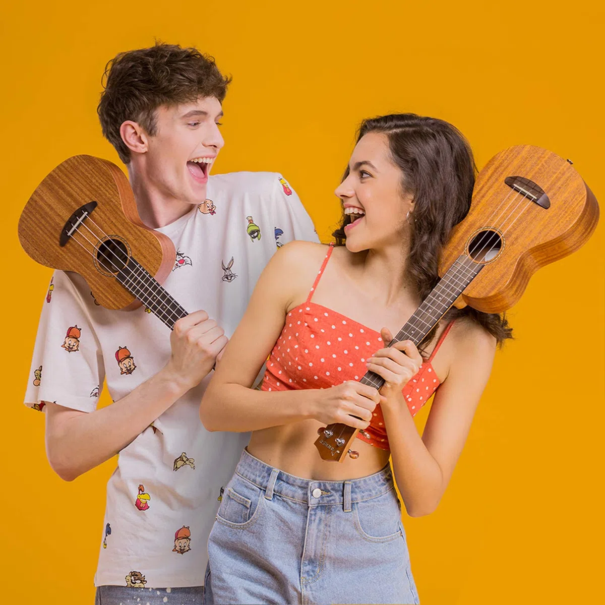 Donner Ukulele Soprano Mogano 21 pollici Kit per Principianti, Lezioni Online, Borsa, Tracolla, Corde in Nylon, Accordatore, Plettri, Panno, Set Ukulele DUS-1, Regalo di Natale