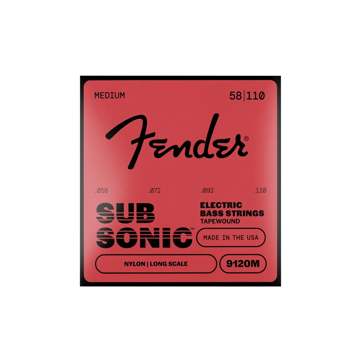 Fender® »9120M NYLON TAPEWOUND BASS STRINGS« Corde per Bass - Nickel Plated Steel - 040/095