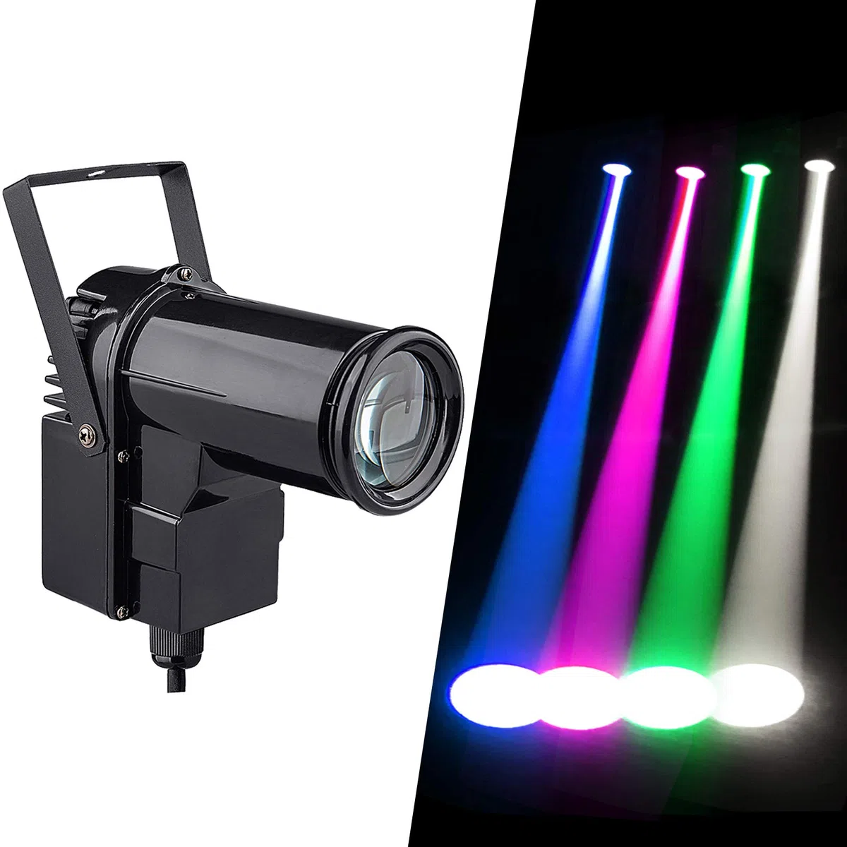 12w RGBW 4in1 Led Pinspot Dmx Faretti Occhio di Bue per Palla Specchio Discoteca, Sagomatore Led Faretto Palcoscenico Discoteca